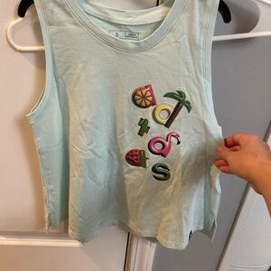 adidas Kids Tank Top - Light Blue with Colorful Graphics